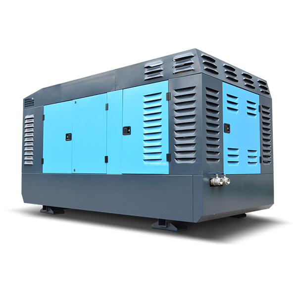 Diesel driven portable air compressor for water well drilling