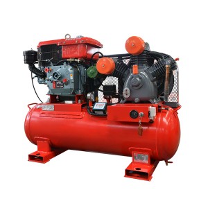 KW10016C diesel driven medium pressure two-stage compression piston air compressor